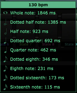 Boz Timing Values