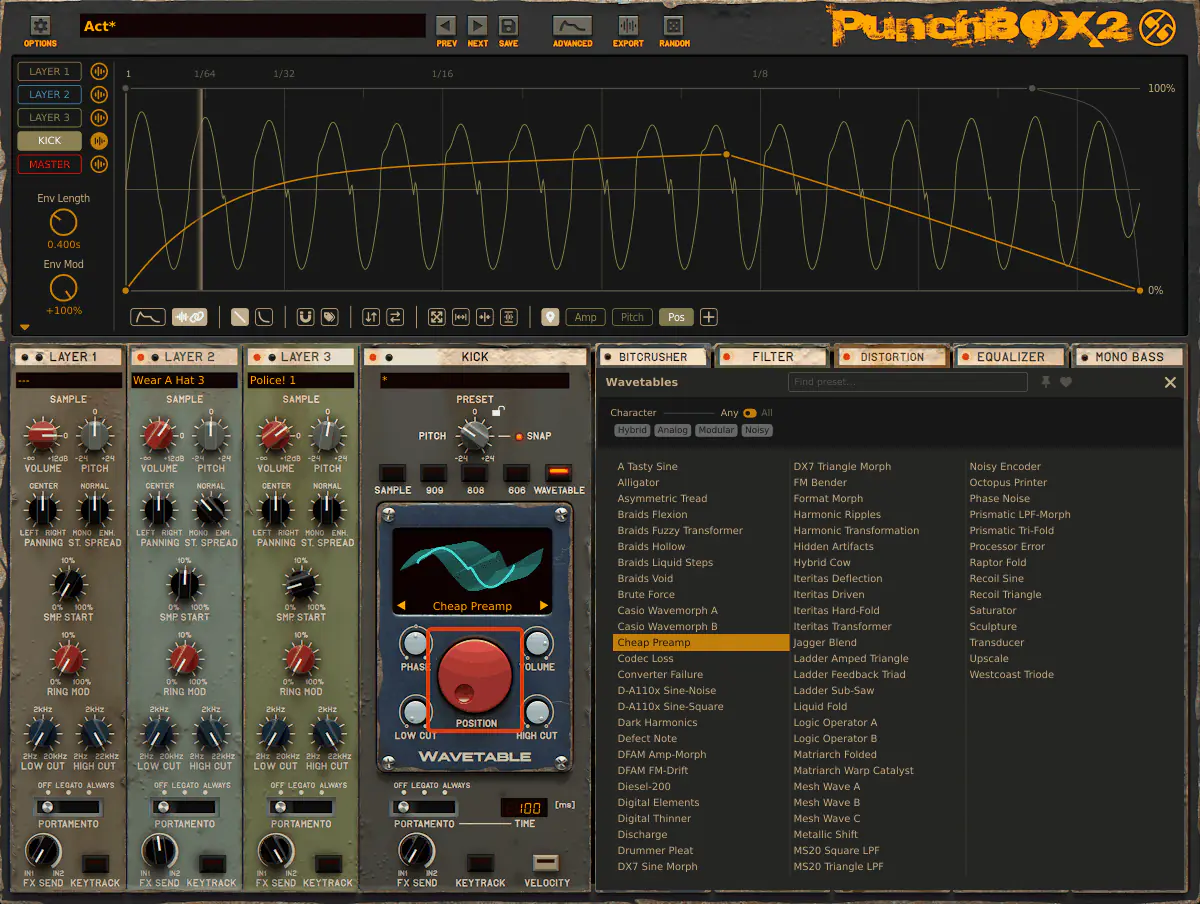 PunchBox 2 wavetables
